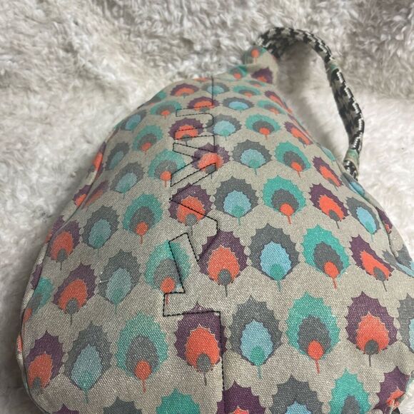 Limited edition Kavu Rope sling bag Canvas gray ,Orange,blue & purple print. - Picture 6 of 10